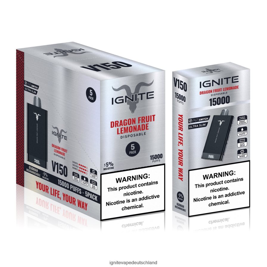 IGNITE V150 Vape Pen 5er-Pack Beerenexplosion Z6R8010 Ignite Vape Flavours
