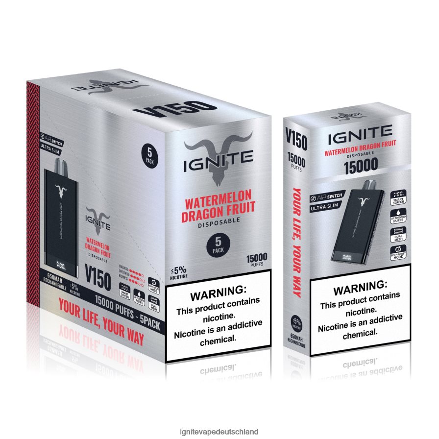 IGNITE V150 Vape Pen 5er-Pack Beerenexplosion Z6R8010 Ignite Vape Flavours