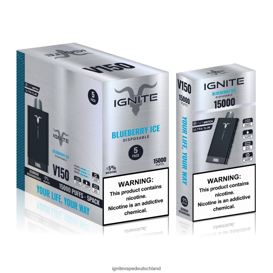 IGNITE V150 Vape Pen 5er-Pack Beerenexplosion Z6R8010 Ignite Vape Flavours