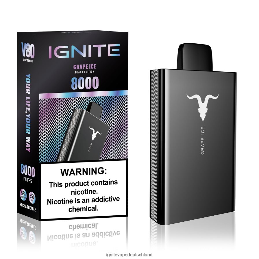 IGNITE V80 Vape-Stift Menthol Z6R8048 Ignite Vape Puffs